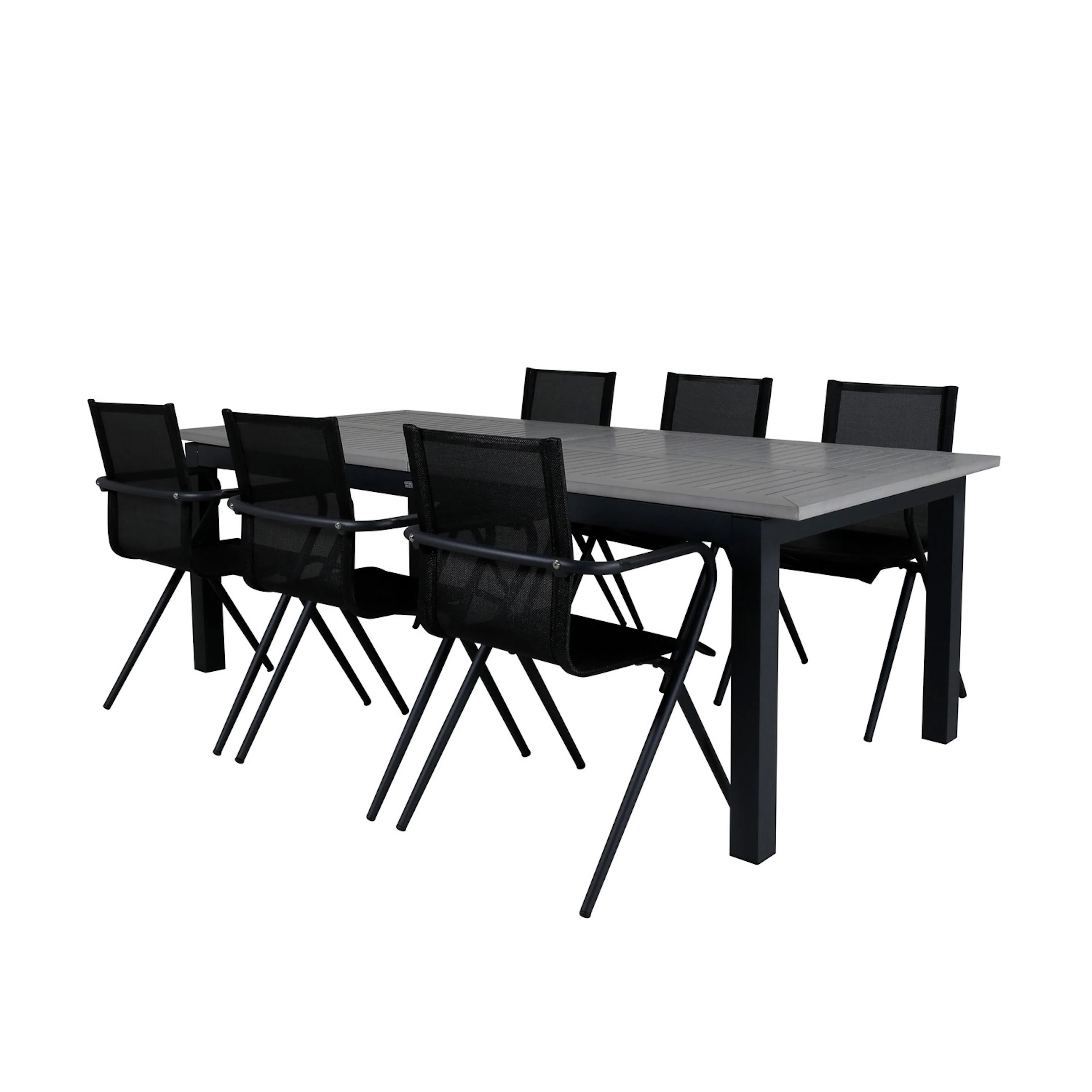 Spisegruppe Venture Home Aleyna 224 med 6 Aspen Spisestoler