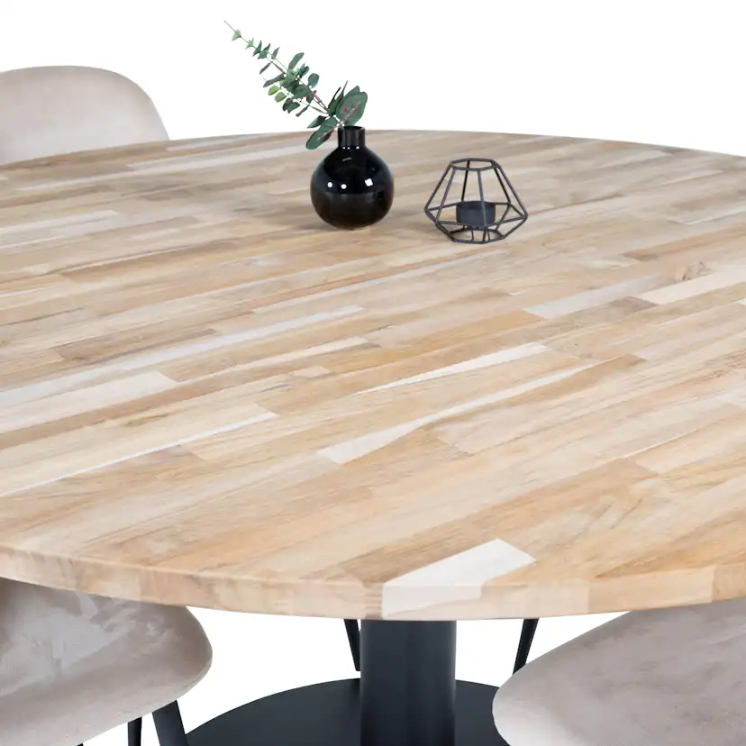 Spisegruppe Venture Home Cornelia med 4 Pobbie Stoler