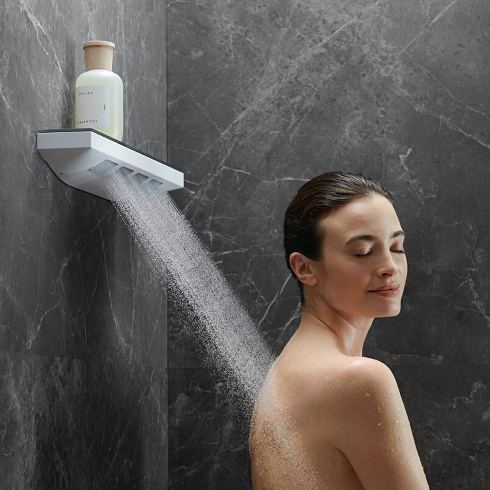 Axeldusch Hansgrohe Rainfinity 500 1jet med Hylla Matt Vit Matt Hvit