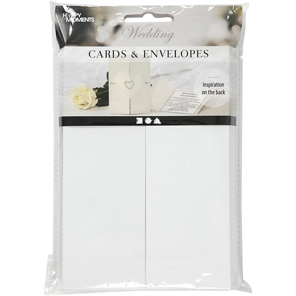 Perlmorkort Creativ Company med Konvolutt Kortstr 10,5x15 cm Konvstr 11,5x16,5 cm 10 sett/1 Pk