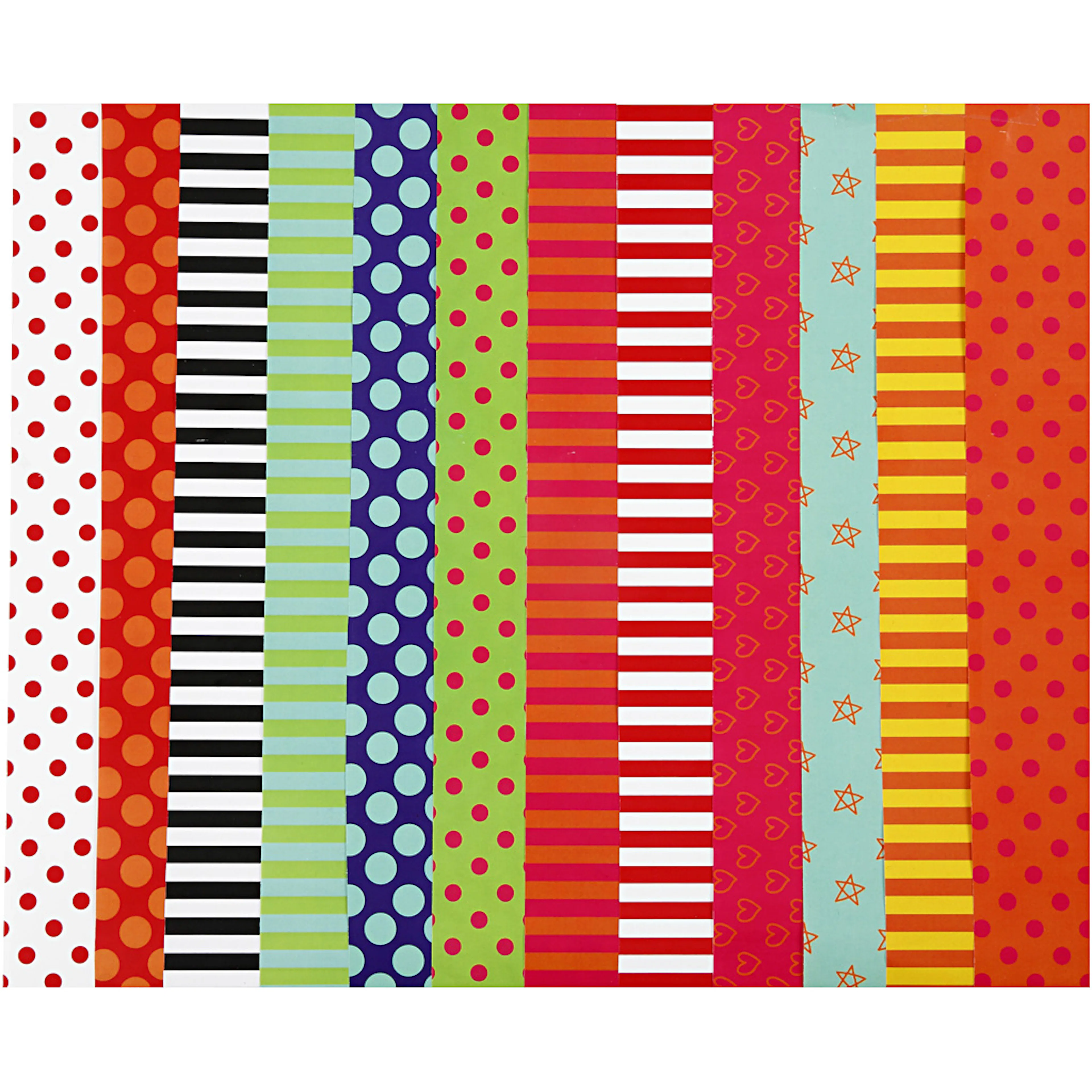 Glanspapir Creativ Company Ass Farger Mønstret 32x48 cm 100 Ass Ark/1 Pk