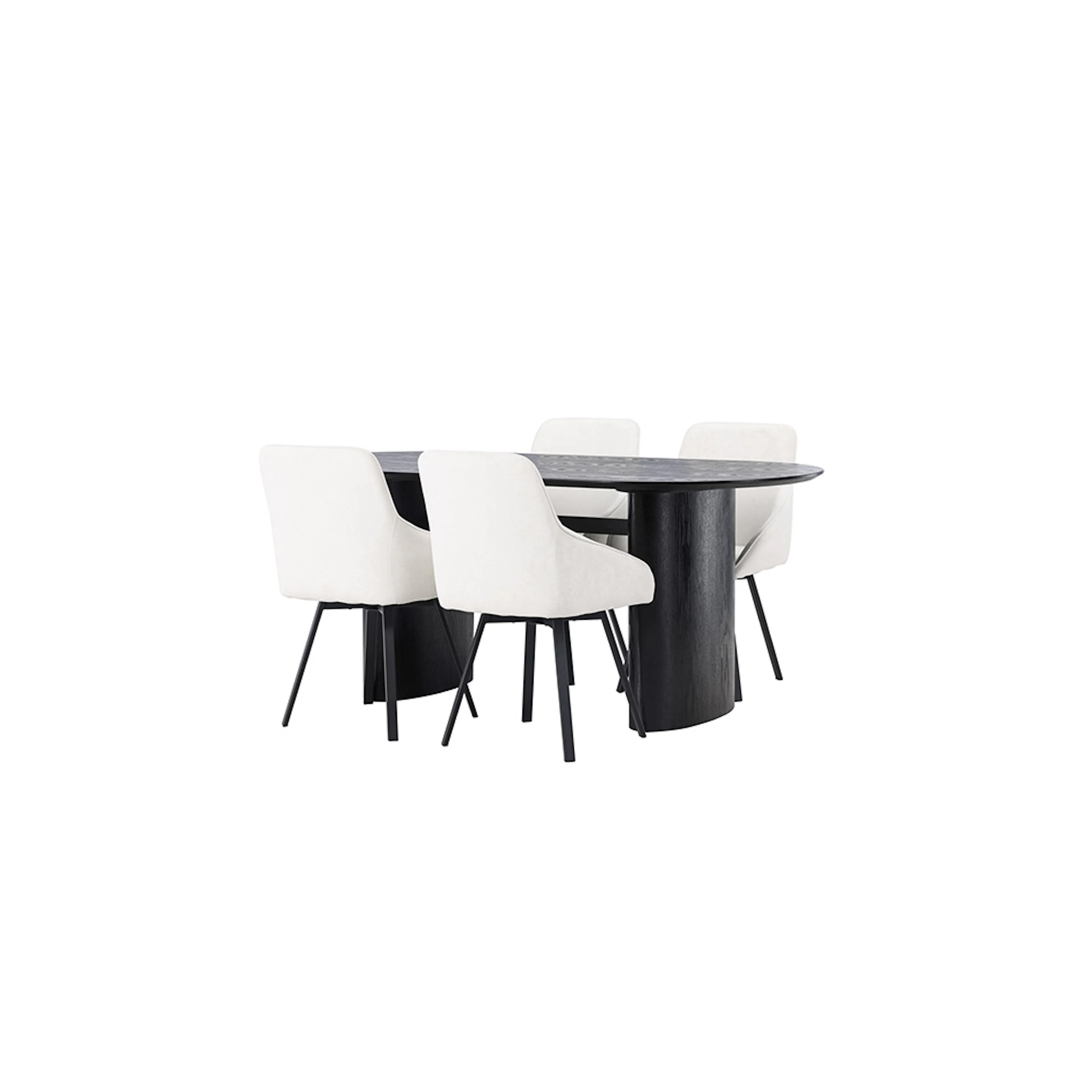 Spisegruppe Venture Home Isolde med 4 stk Rosie Stoler