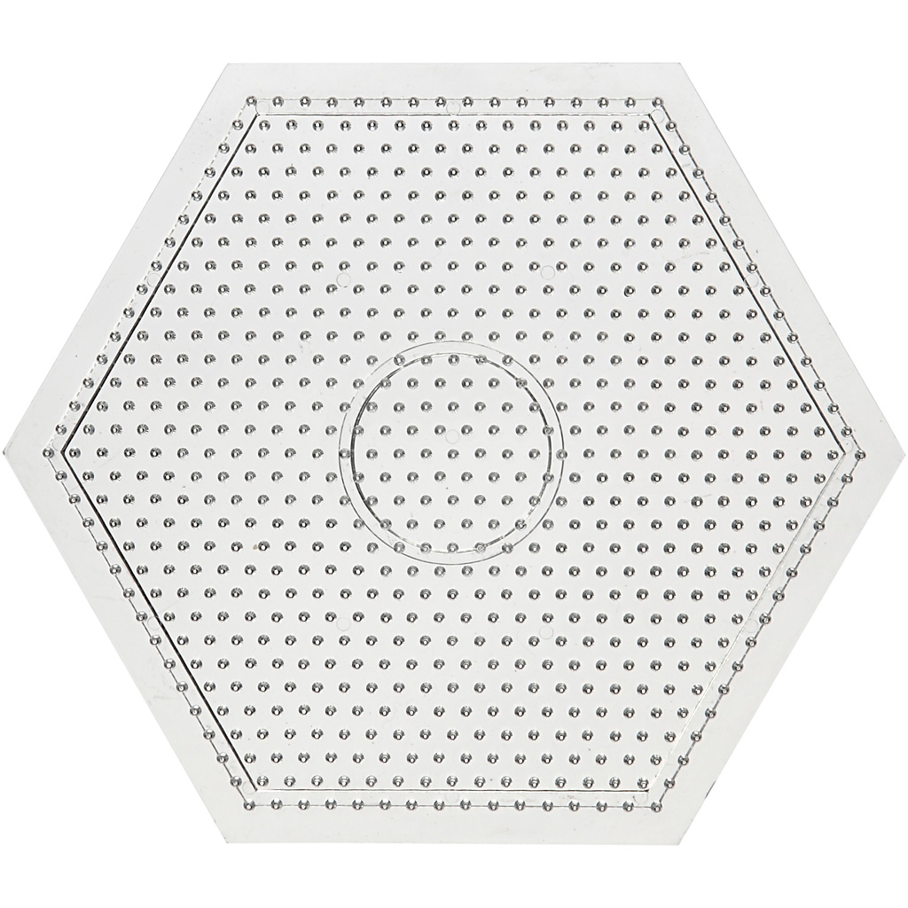 Perleplate Creativ Company 6-kantet 15x15 cm 10 Stk/1 Pk