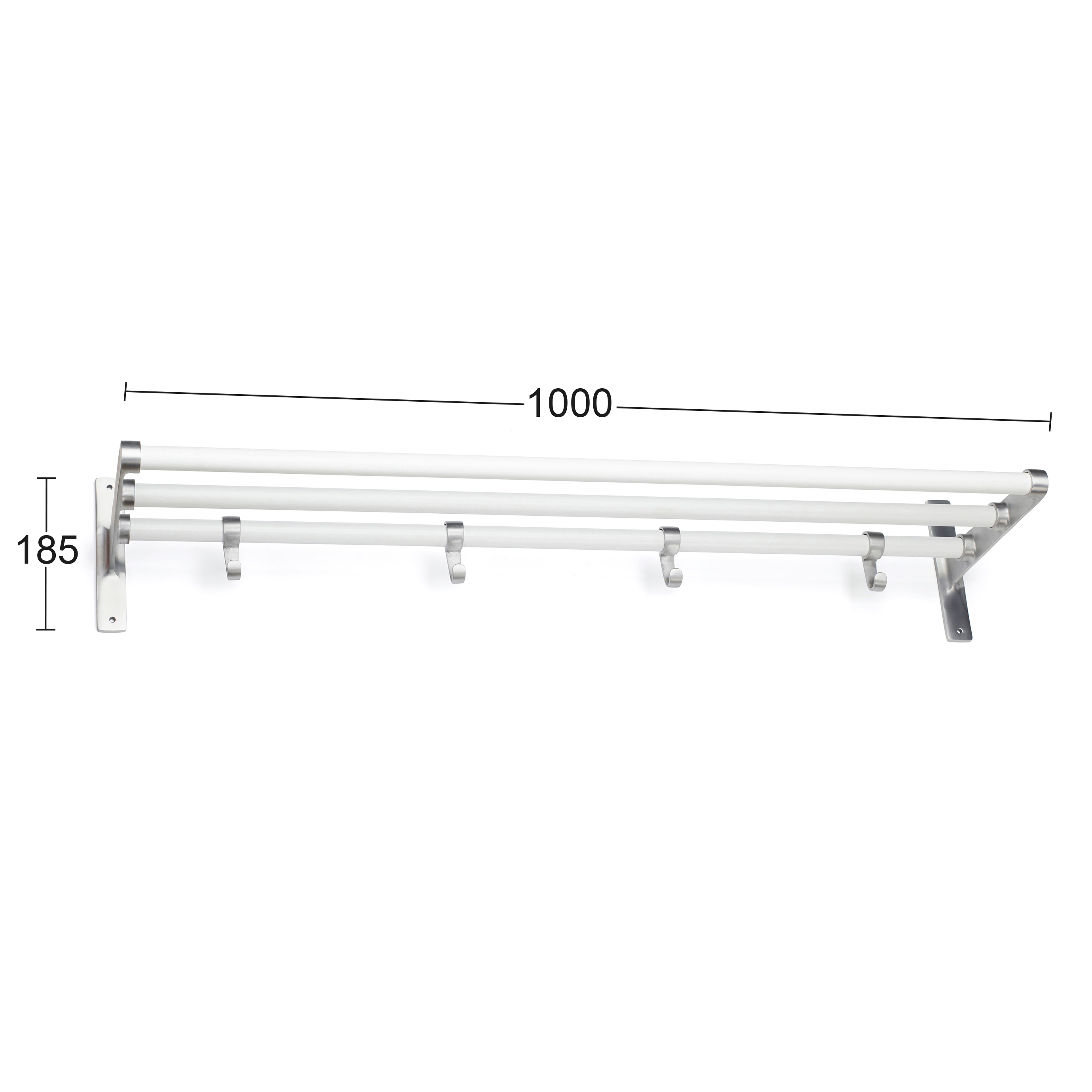 Hatthylla Habo Elegant 100cm Aluminium Hvit