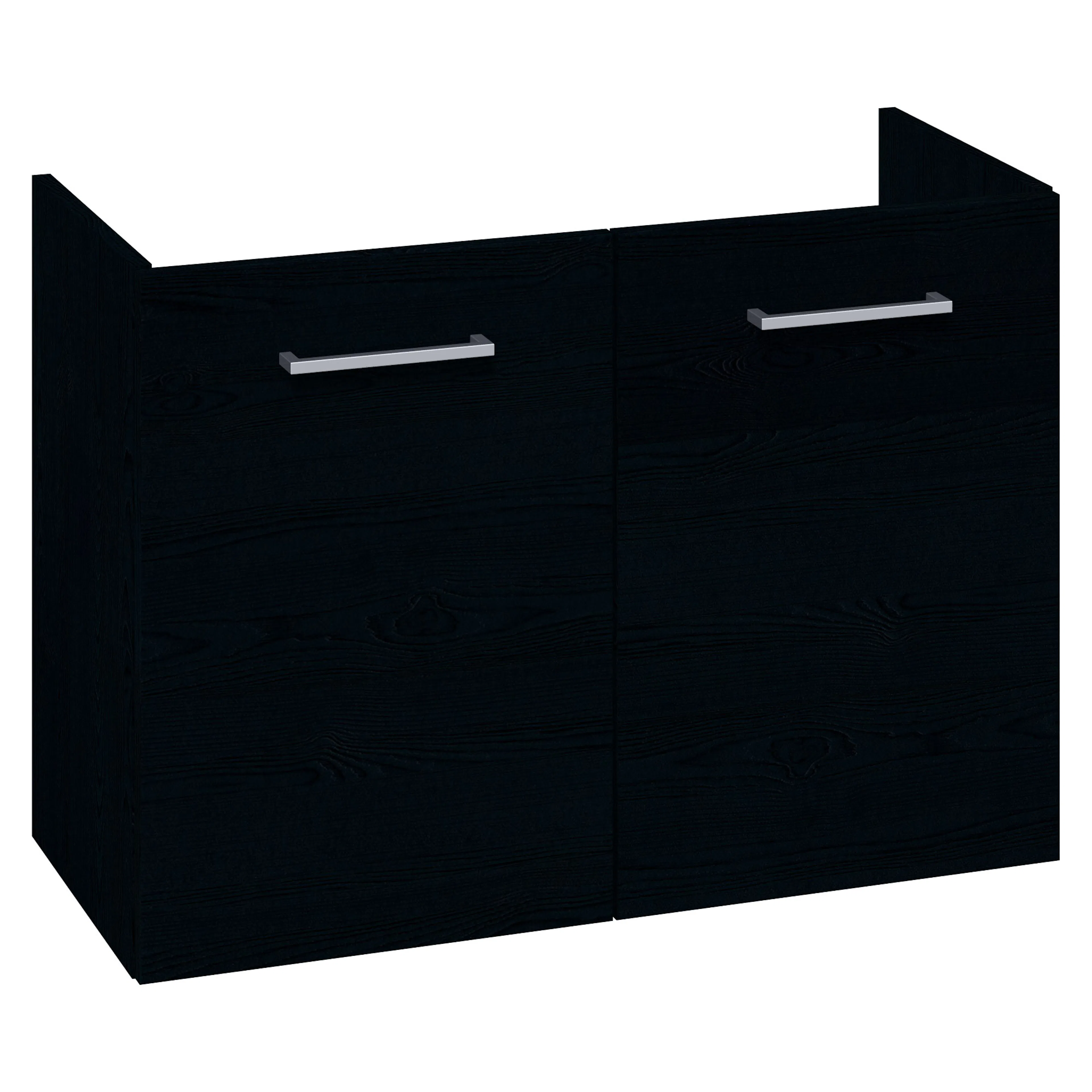 Tvättställskåp 2 luckar 57,6*80*35 cm BxDxH: 800x350x576 mm, Svart Struktur med 2 Luckor
