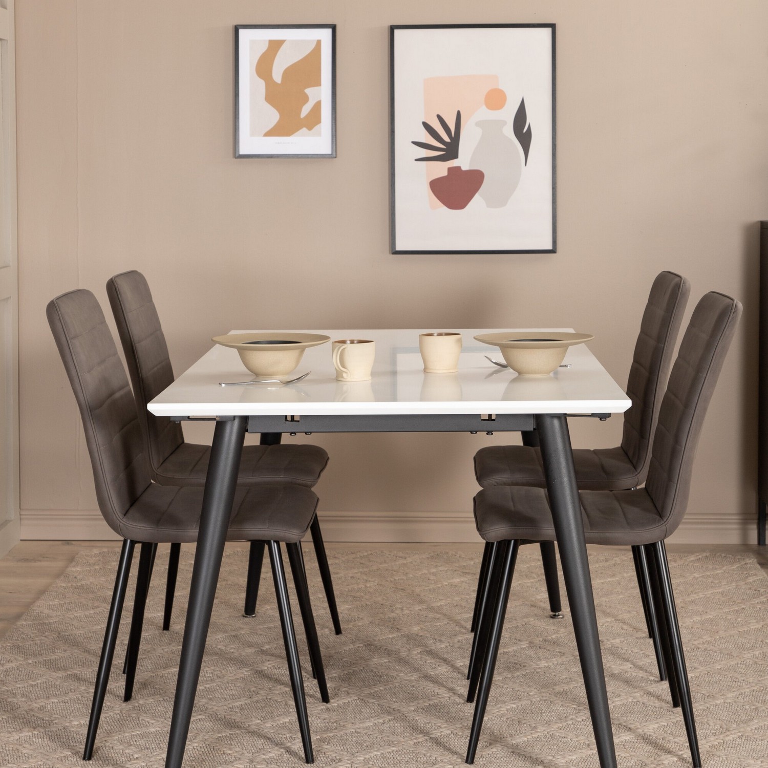 Spisegruppe Venture Home Jolie med 4 Walerina Stoler