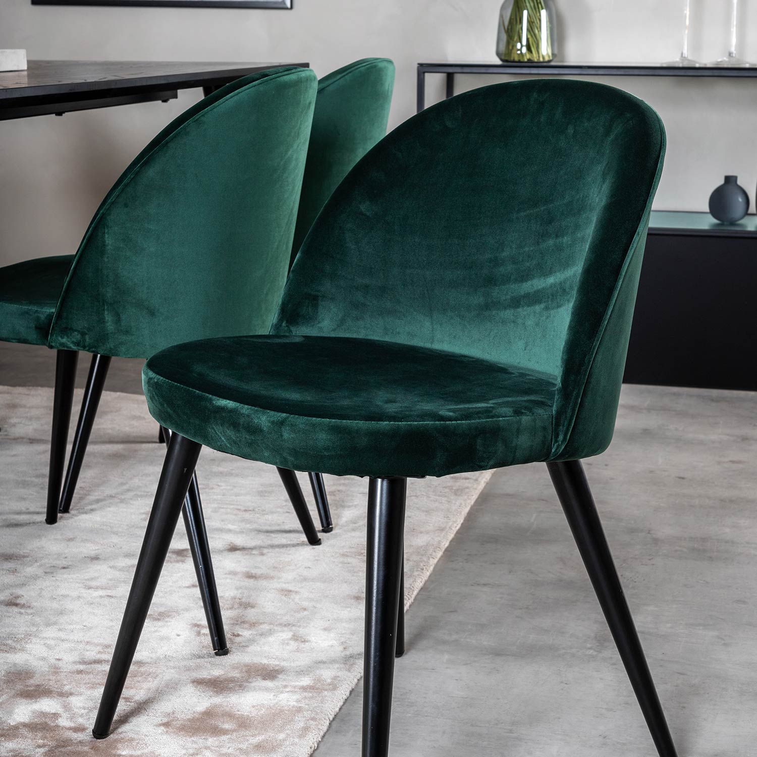 Spisegruppe Venture Home Dipp med 6 Velvet Stoler