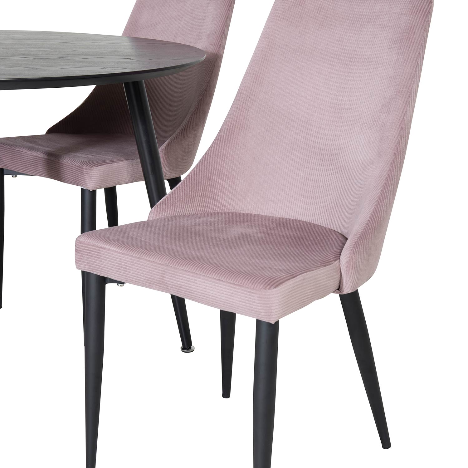 Spisegruppe Venture Home Dipp Ø115 cm med 4 Leone Stoler