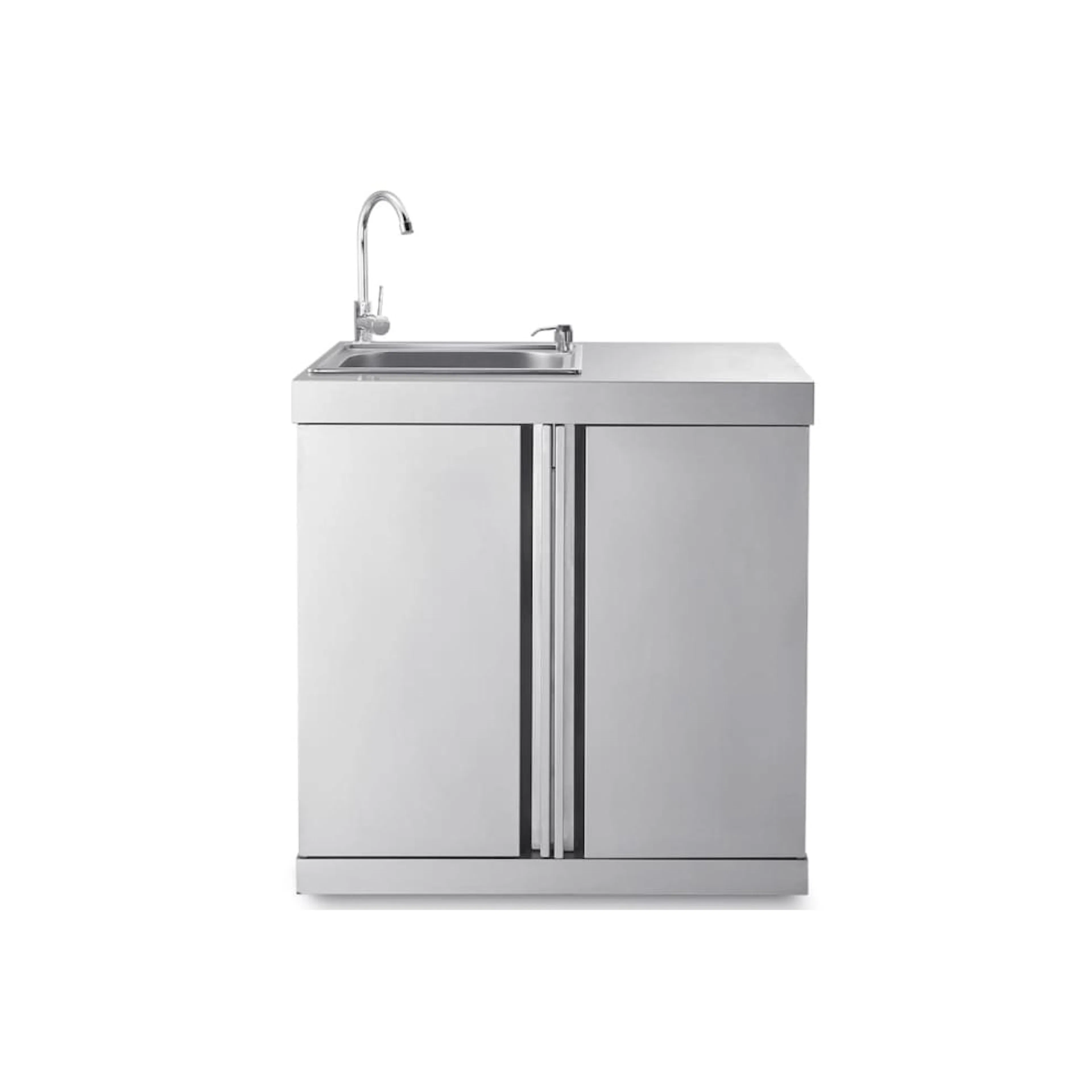 Oppvaskbenk Modul Myoutdoorkitchen Stainless Collection med Oppbevaringsskap