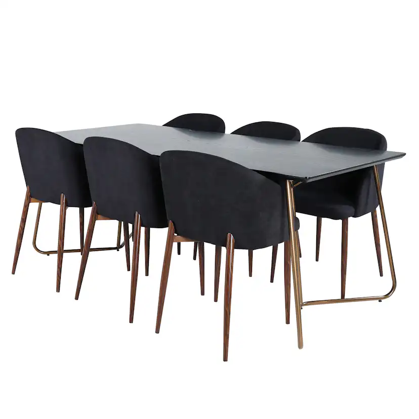 Spisegruppe Venture Home Annika med 6 Archie Stoler