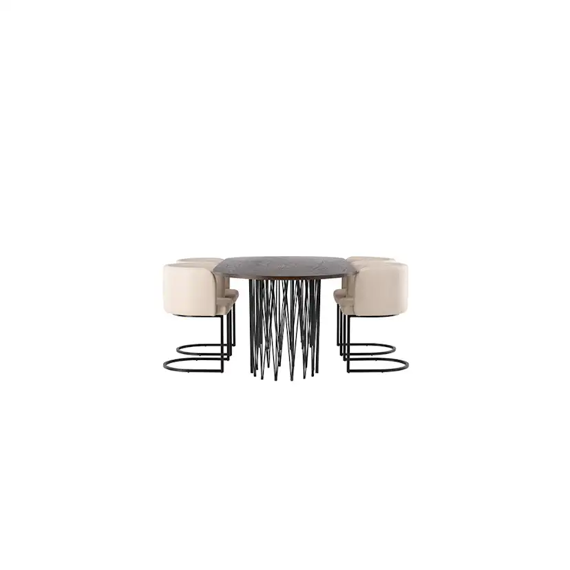 Spisegruppe furniture/fashion Stone med 4 Simrishamn Stoler