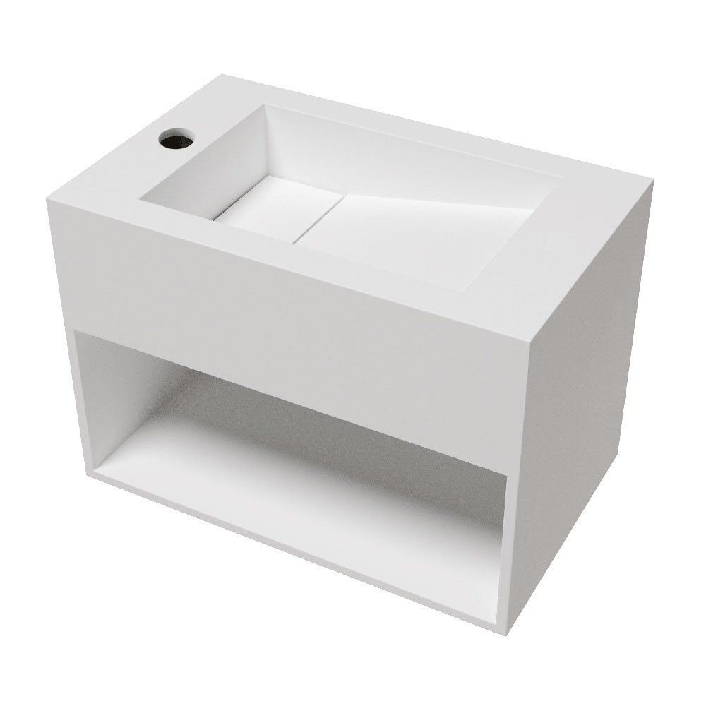 Servant Lavabo Asti med Hylle 500x350 mm