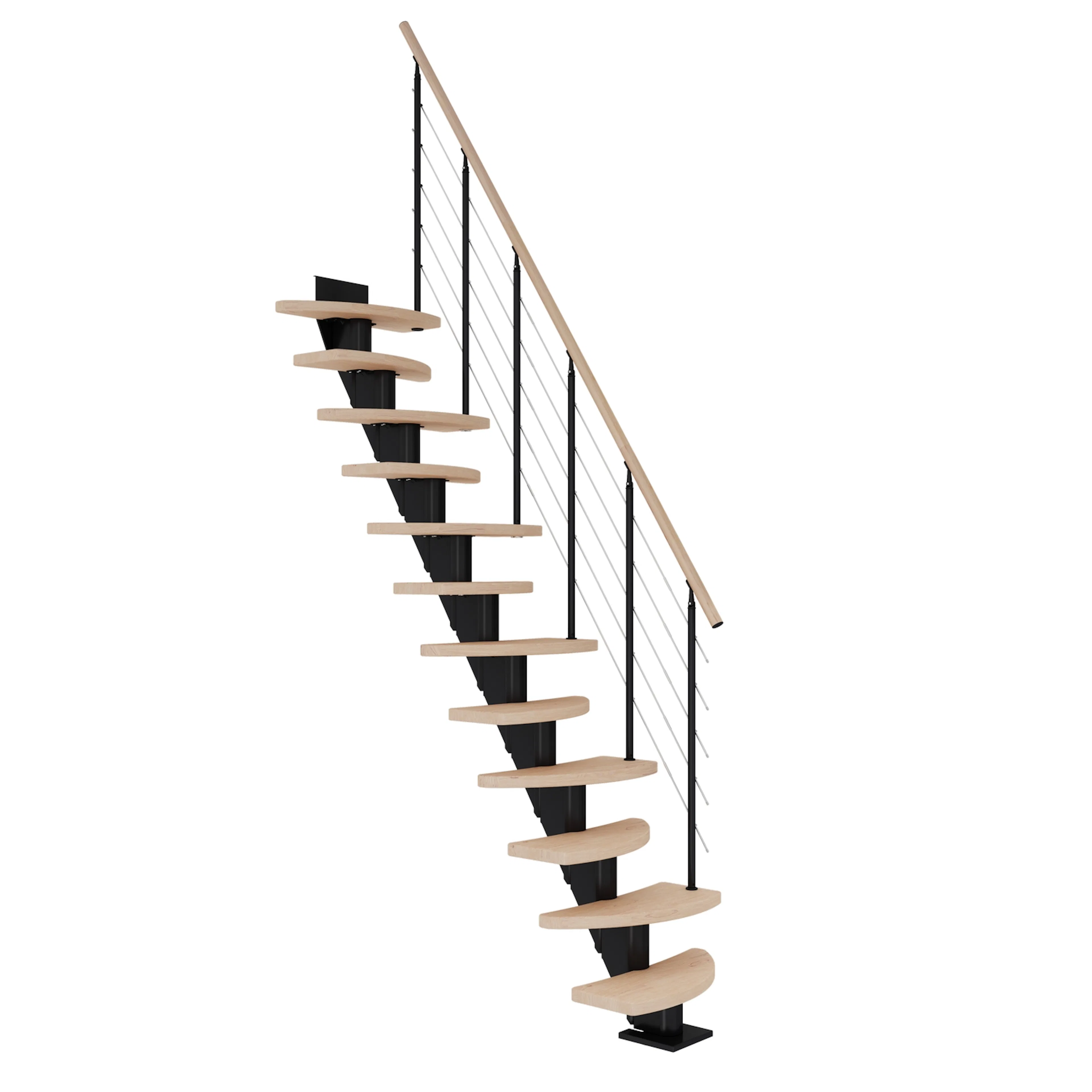 Plassbesparende Trapp Dolle Berlin Eik Hvitoljet Shape6