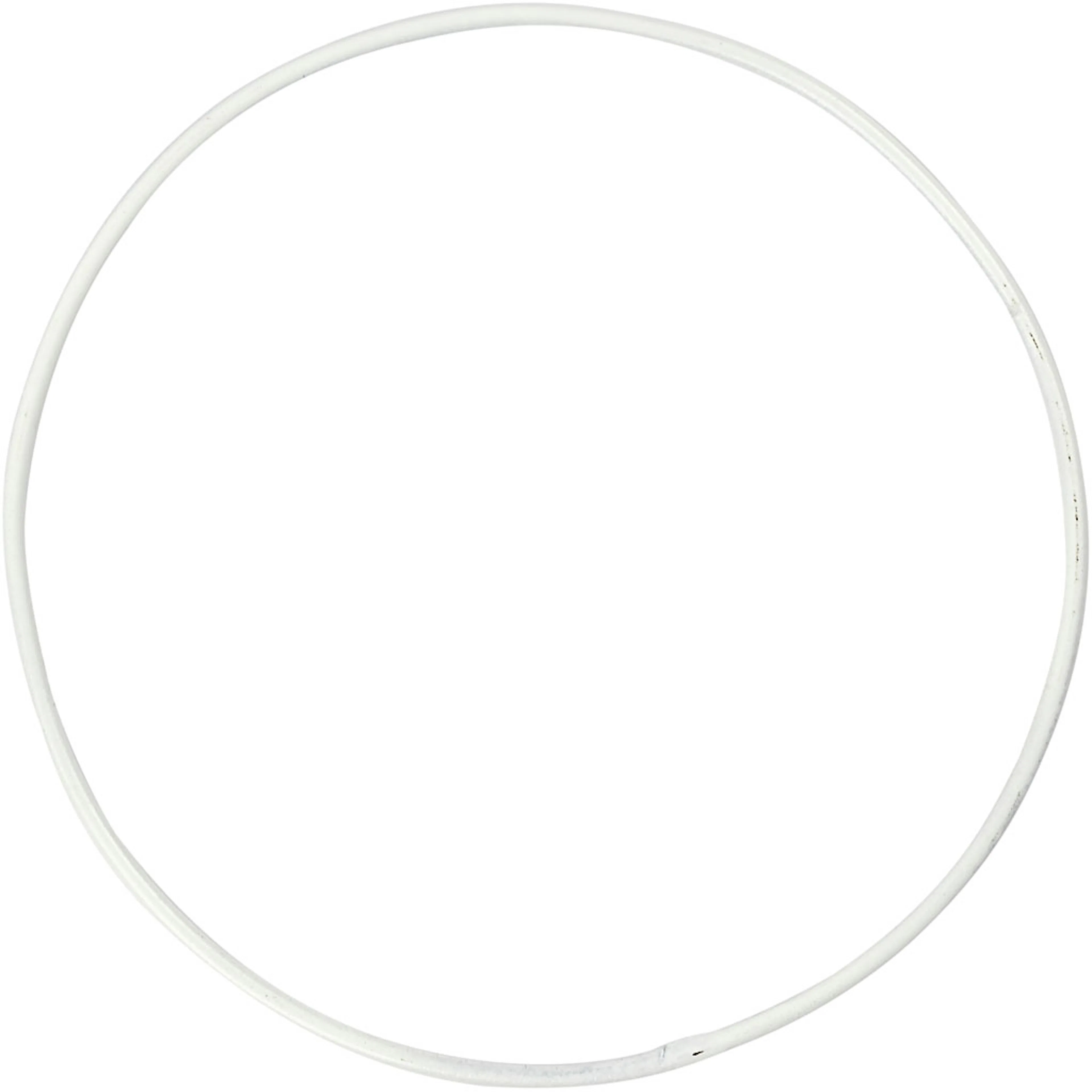 Metallring, vit, Dia. 10 cm, tjocklek 2 mm, 10 st./ 1 förp. Hvit, Diameter: 100 mm