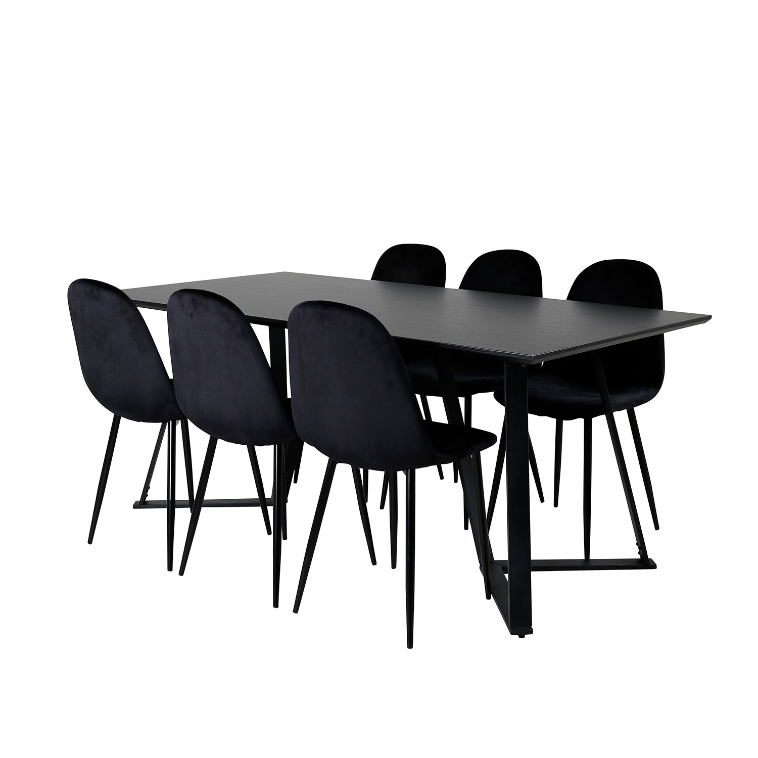 Spisegruppe Venture Home Marina med 6 Polar Velvet Stoler
