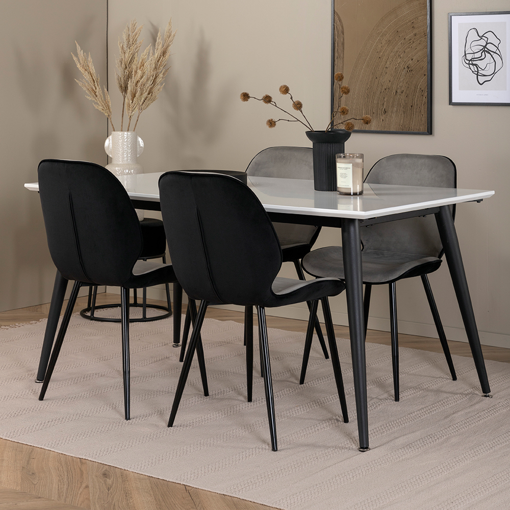 Spisegruppe Venture Home Jolie med 4 Elisa Stoler