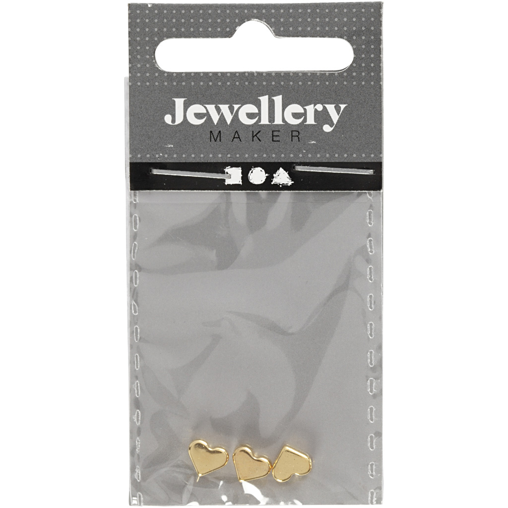 Leddperler Creativ Company Forgylt str 5,5x7 mm Hullstr 1 mm 3 stk/1 Pk