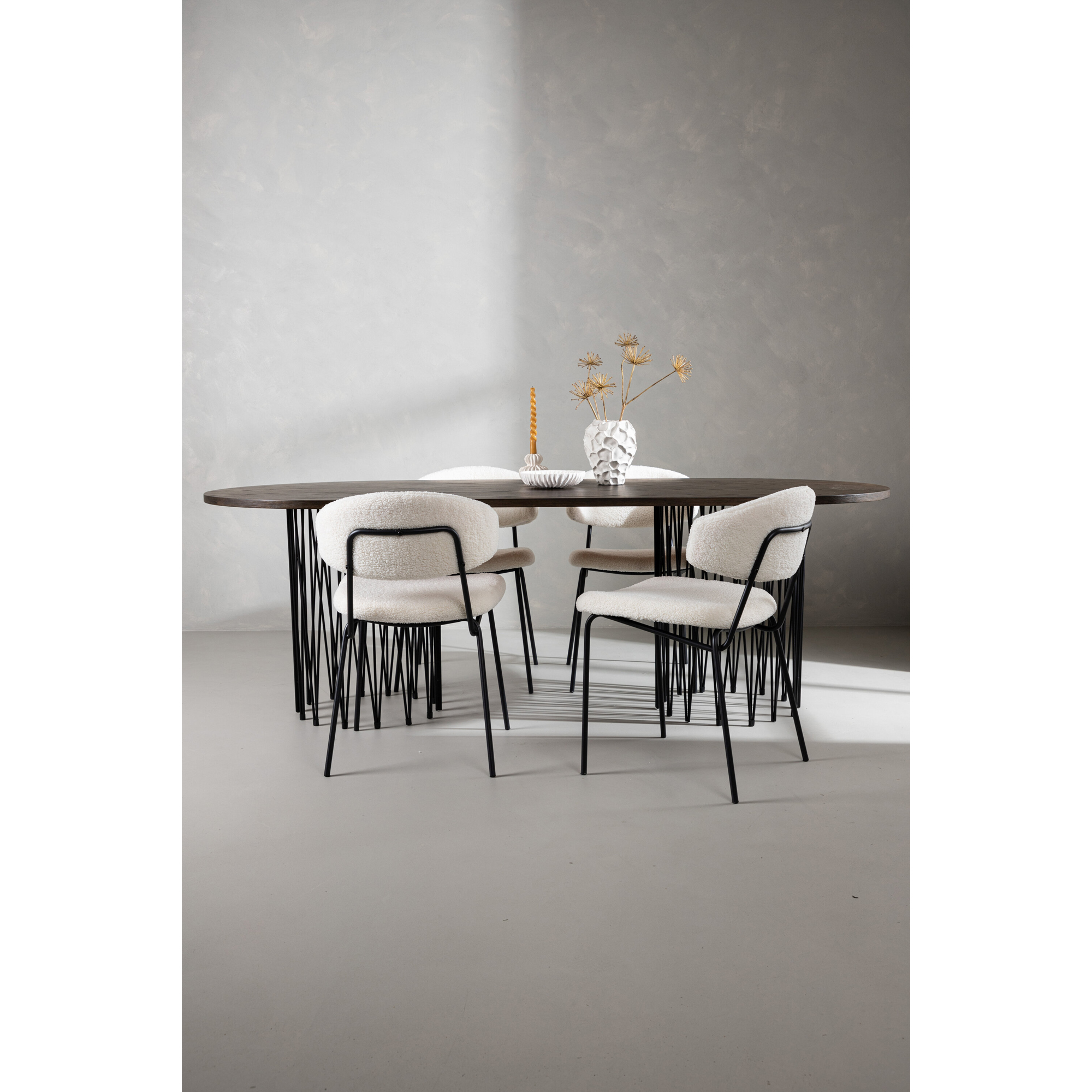 Spisegruppe furniture/fashion Stone med 4 Chico Stoler