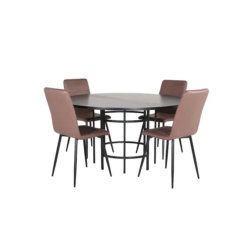 Spisegruppe furniture/fashion Copenhagen Ø140 cm med 4 Windu Stoler