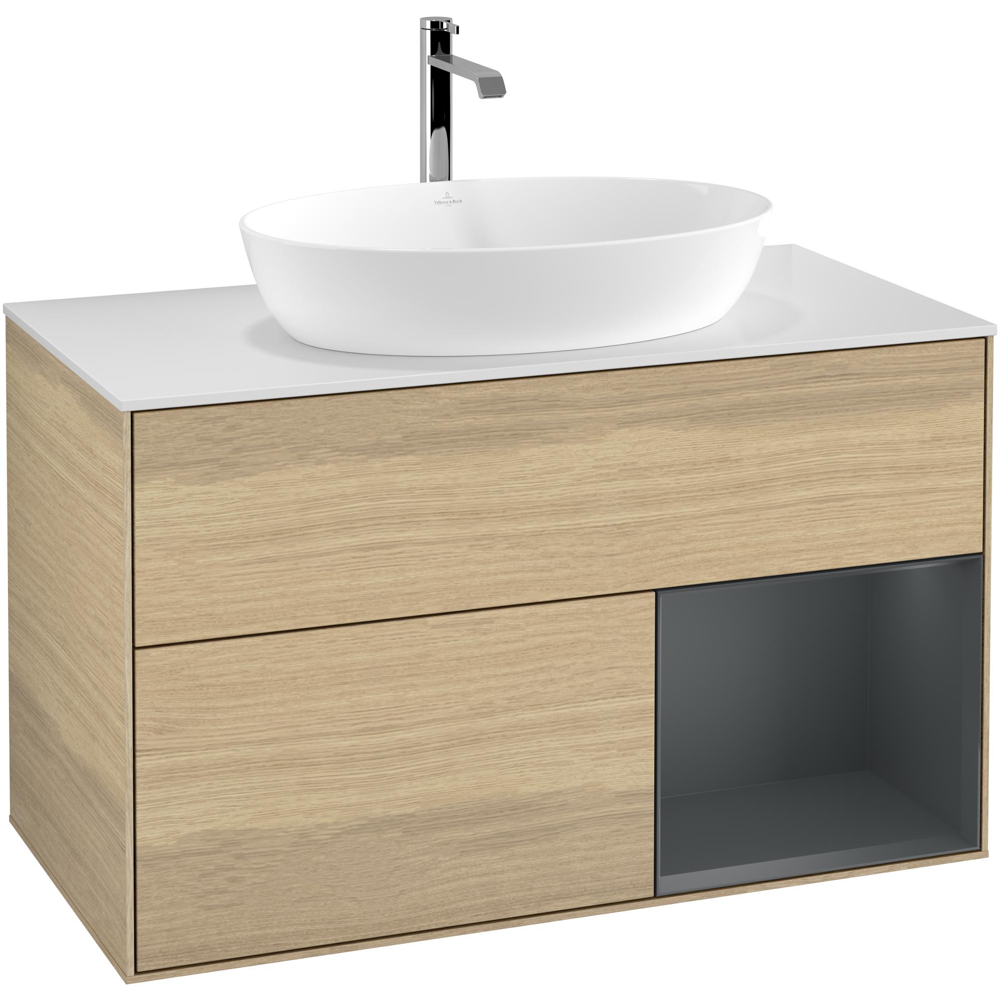 Tvättställsskåp Villeroy & Boch Finion med 2 Lådor Hylla och Bänkskiva för Fristående Tvättställ från Artis & Collaro