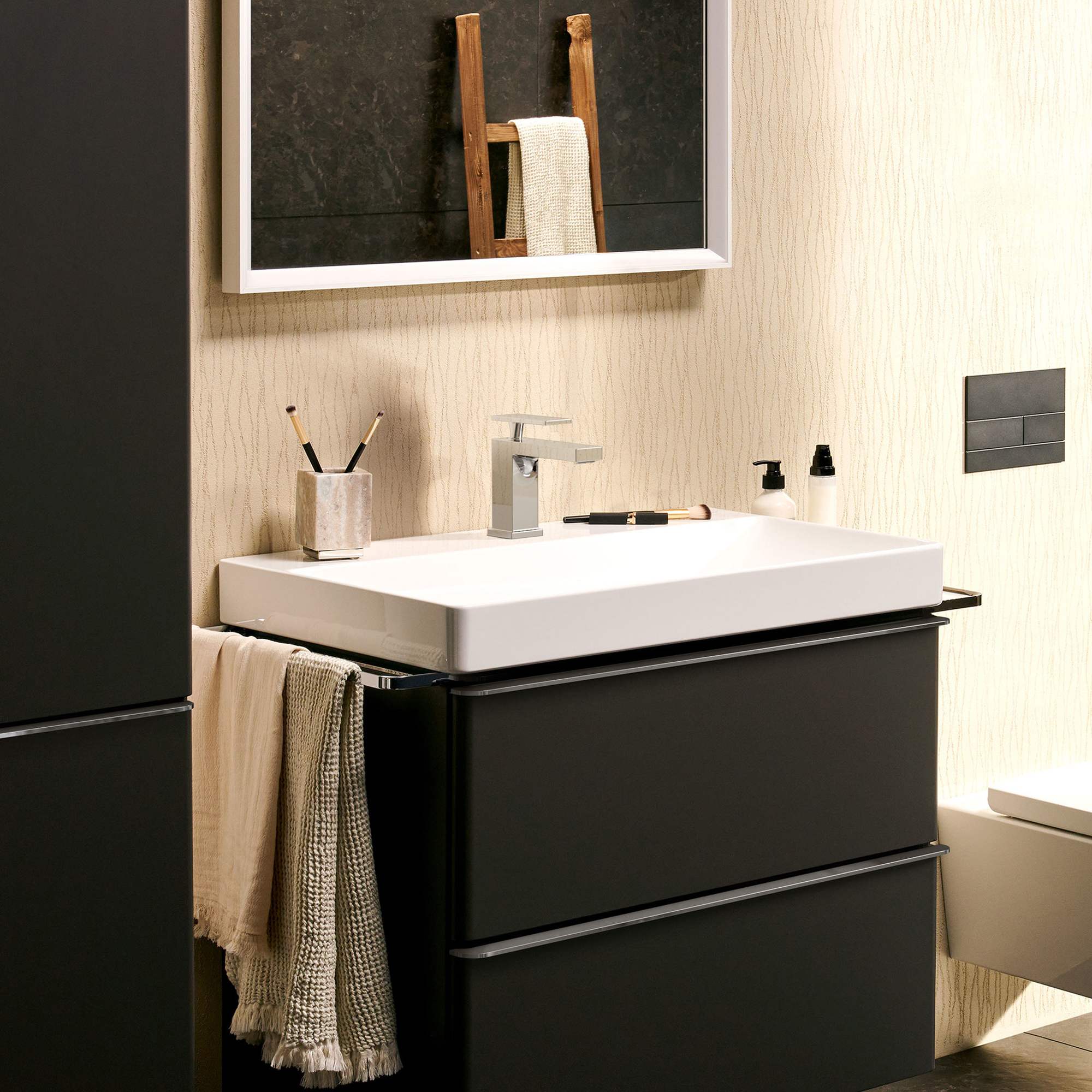 Servantbatteri Hansgrohe Tecturis E 80 CoolStart uten Bunnventil