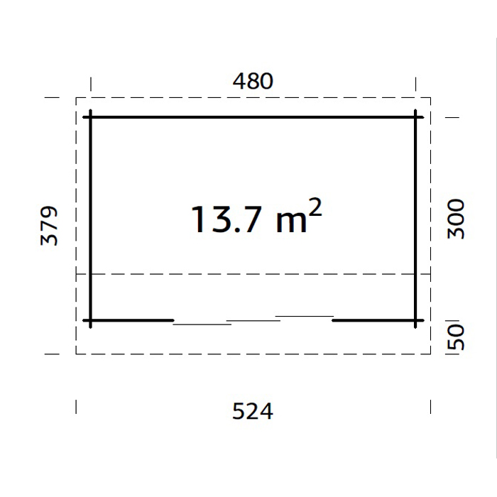 Ines 13,7 m2 Slide NO Slide 1-Lags Glass