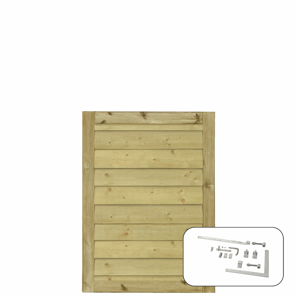 Enkelport PLUS Klink inkl. Beslag 100 x 125 cm