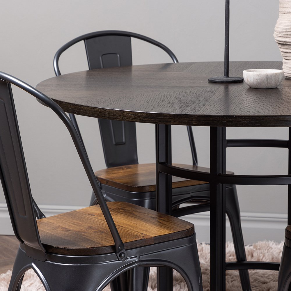 Spisegruppe Venture Home Copenhagen Ø 115 cm med 4 Tempe Stoler