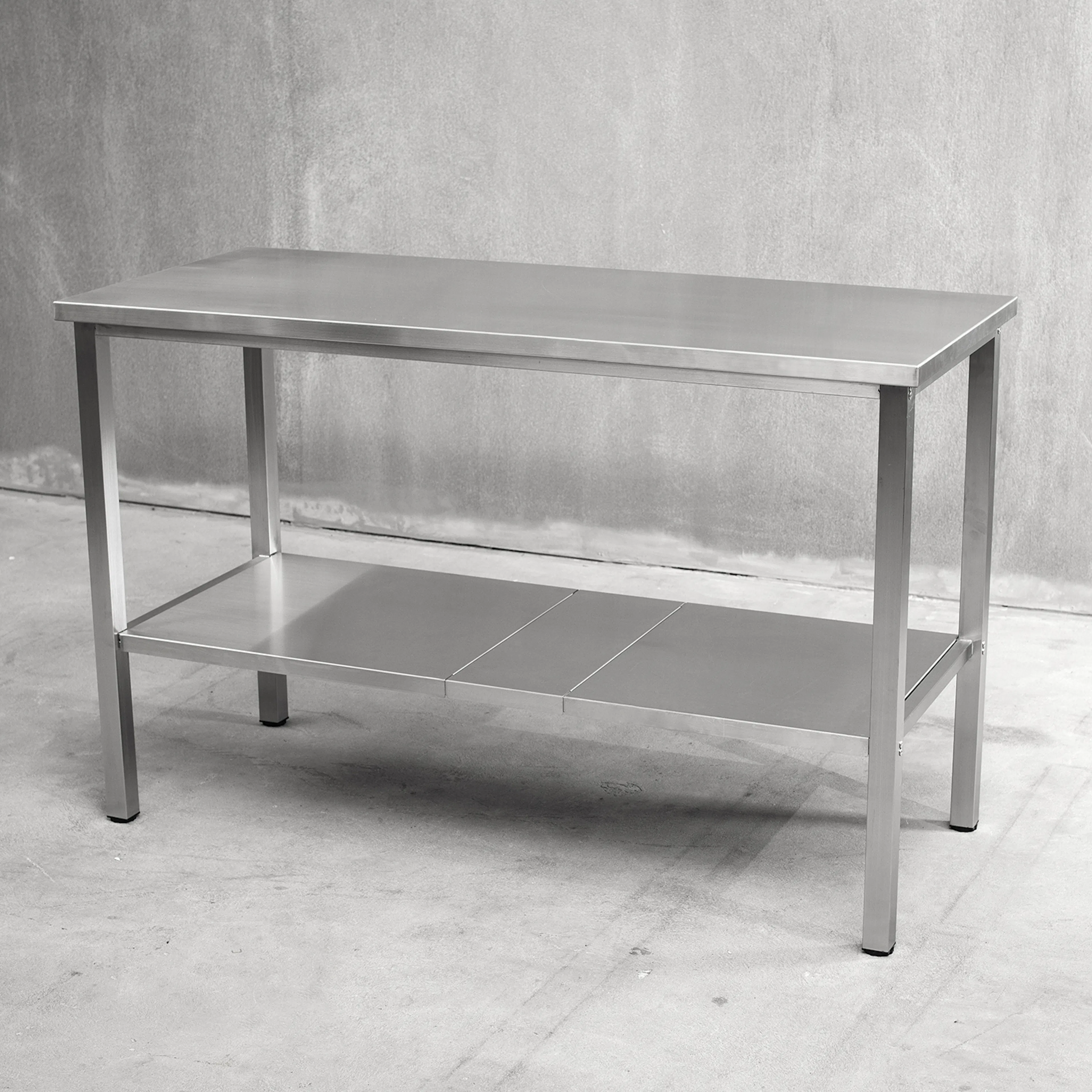 Benkestativ Vilan Stainless Variant Stativ med Toppplate & Underhylle