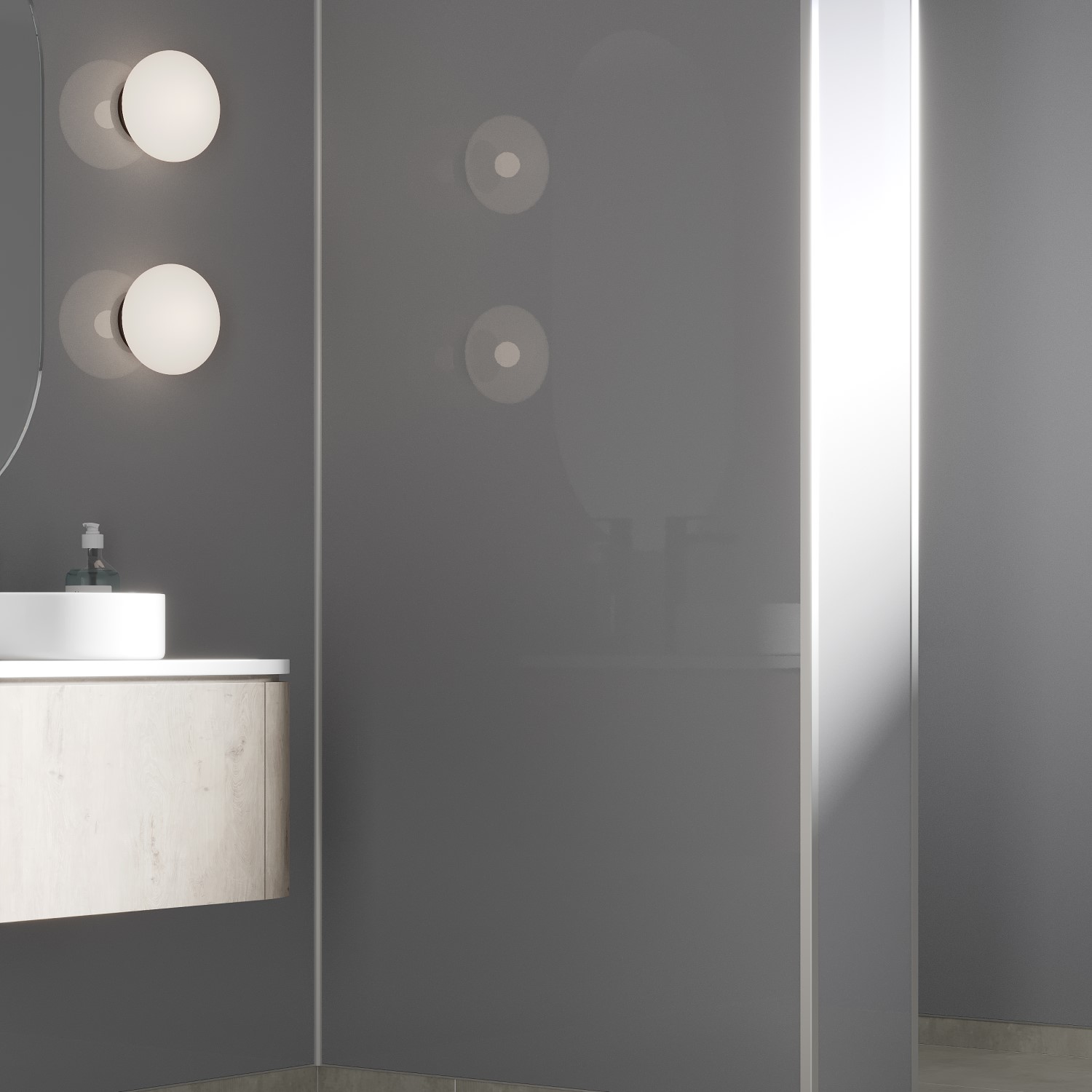 Baderomspanel Fibo 4115 F00 Medium Grey