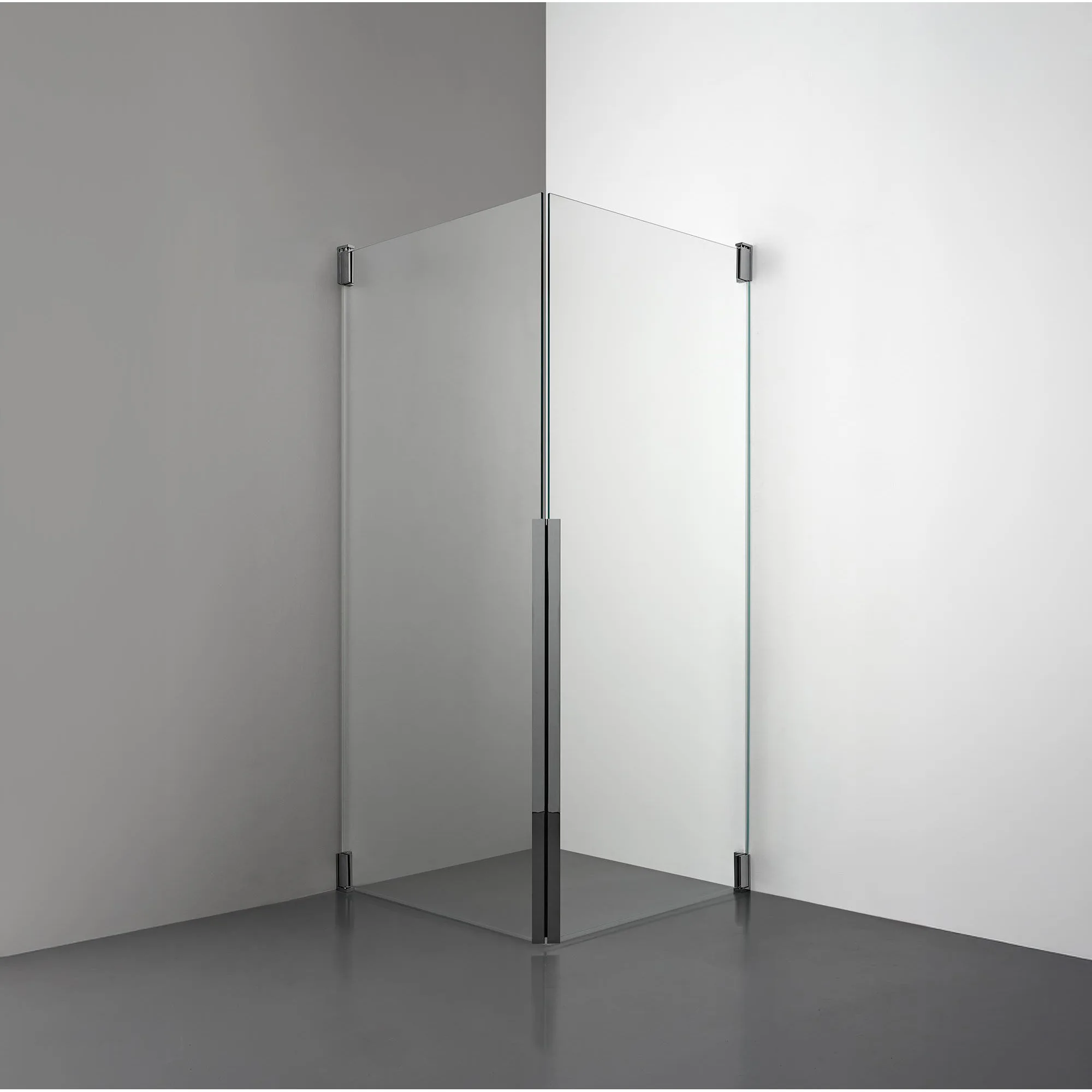 Duschhörn Rooh R2 Dörr+Dörr 700x700, Klart, Black Chrome