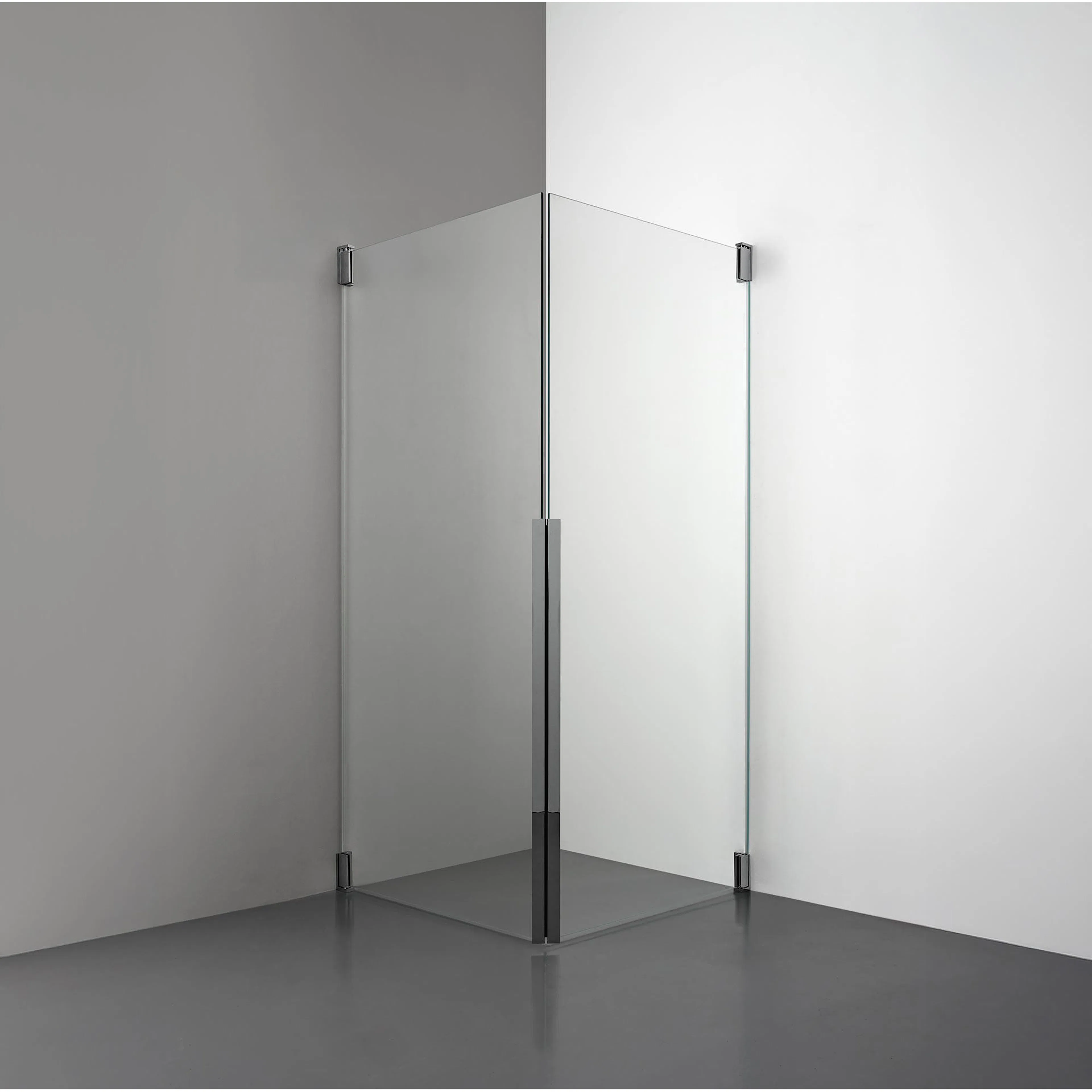 Duschhörn Rooh R2 Dörr+Dörr 700x700, Klart, Black Chrome
