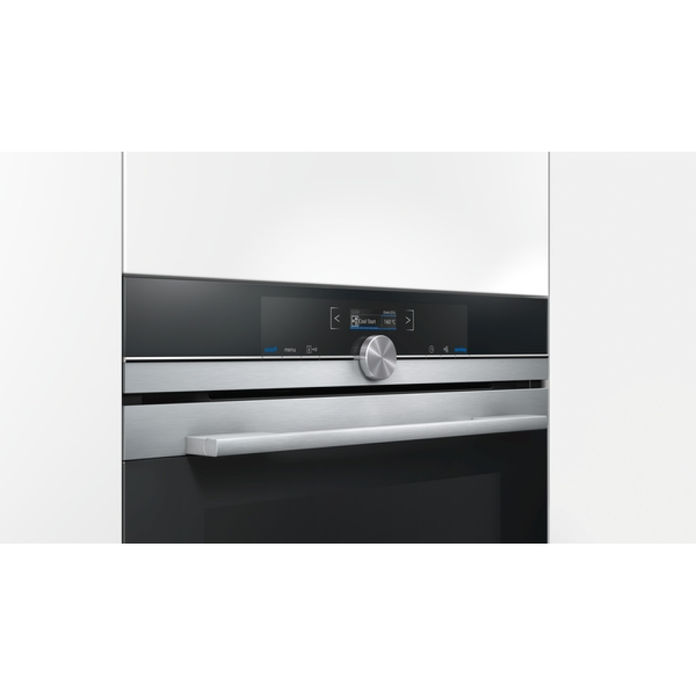 Ovn- og Mikrobølgepakke Siemens HB674GCS1S + BF634LGS1 IQ700 med Selvrens og Termometer
