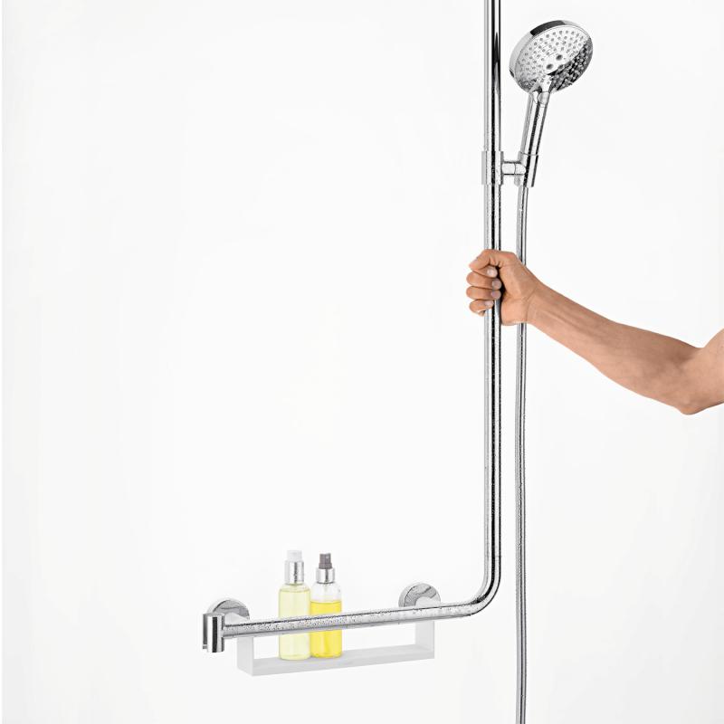 Duschset Hansgrohe Raindance Select S 120 3jet Duschstång Vä Krom, Venstre, Uten EcoSmart