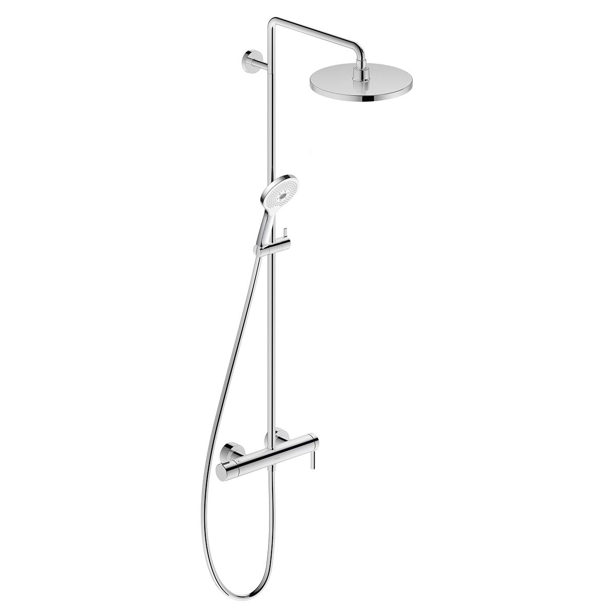 Takduschset Duravit C.1 1-grepps Krom Högblank Krom Høyglans