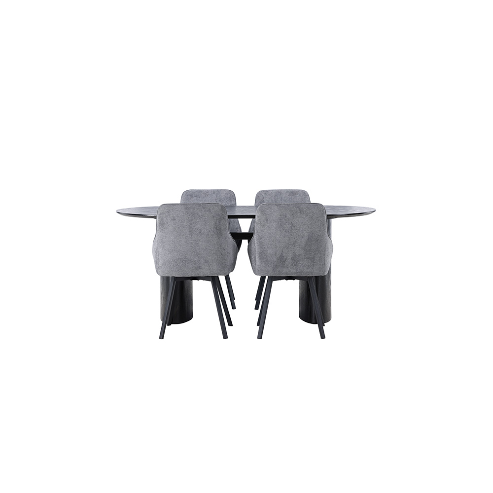 Spisegruppe Venture Home Isolde med 4 stk Rosie Stoler