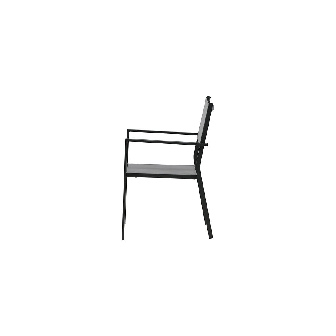 Copacabana Stacking Chair - Black/Grey - Grå