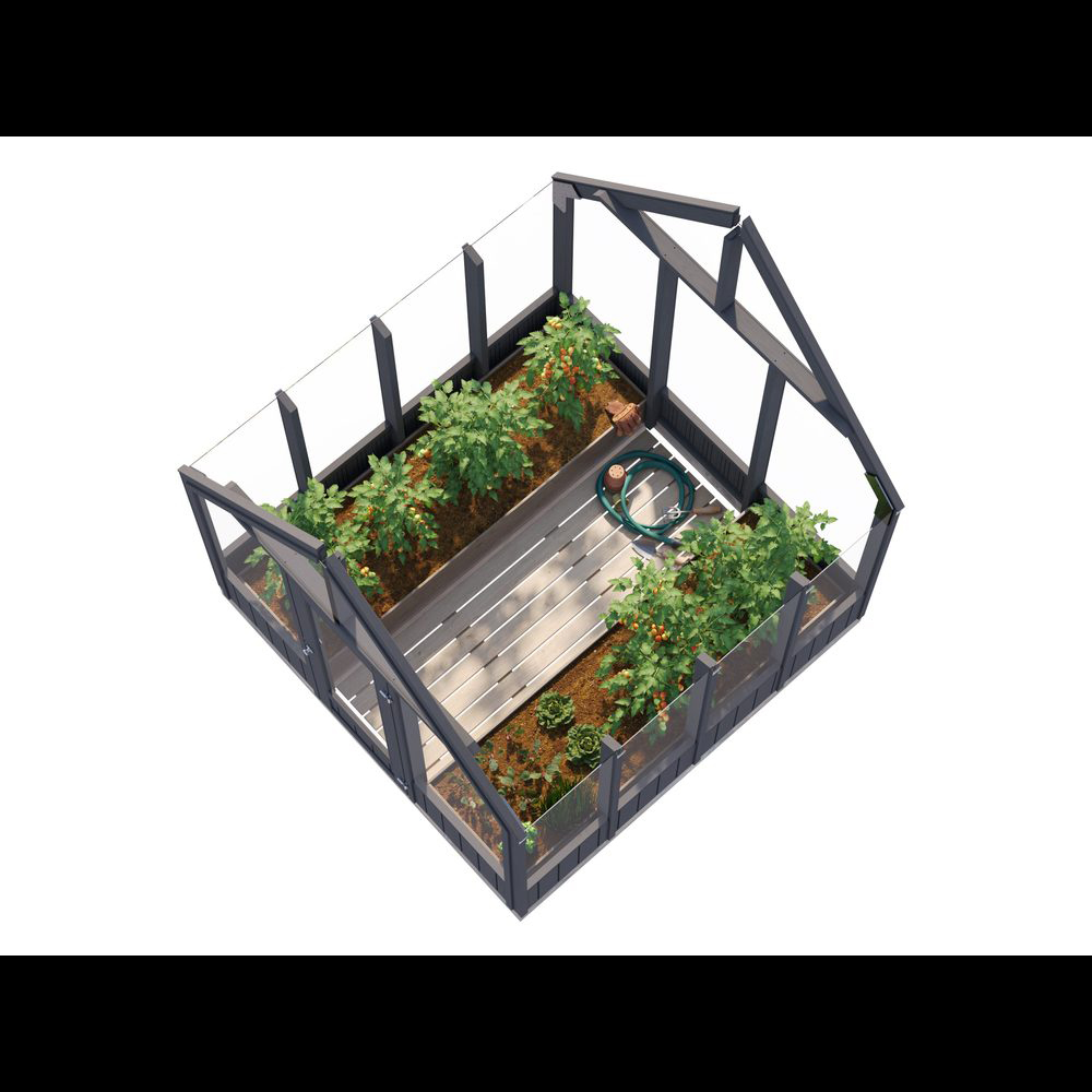 Drivhus Palmako Emilia 8,2 M2 Gråmalt