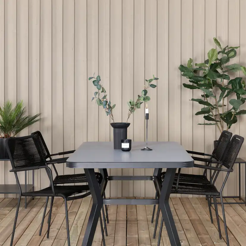Spisegruppe Venture Home Vyn med 4 Lumi Spisestoler