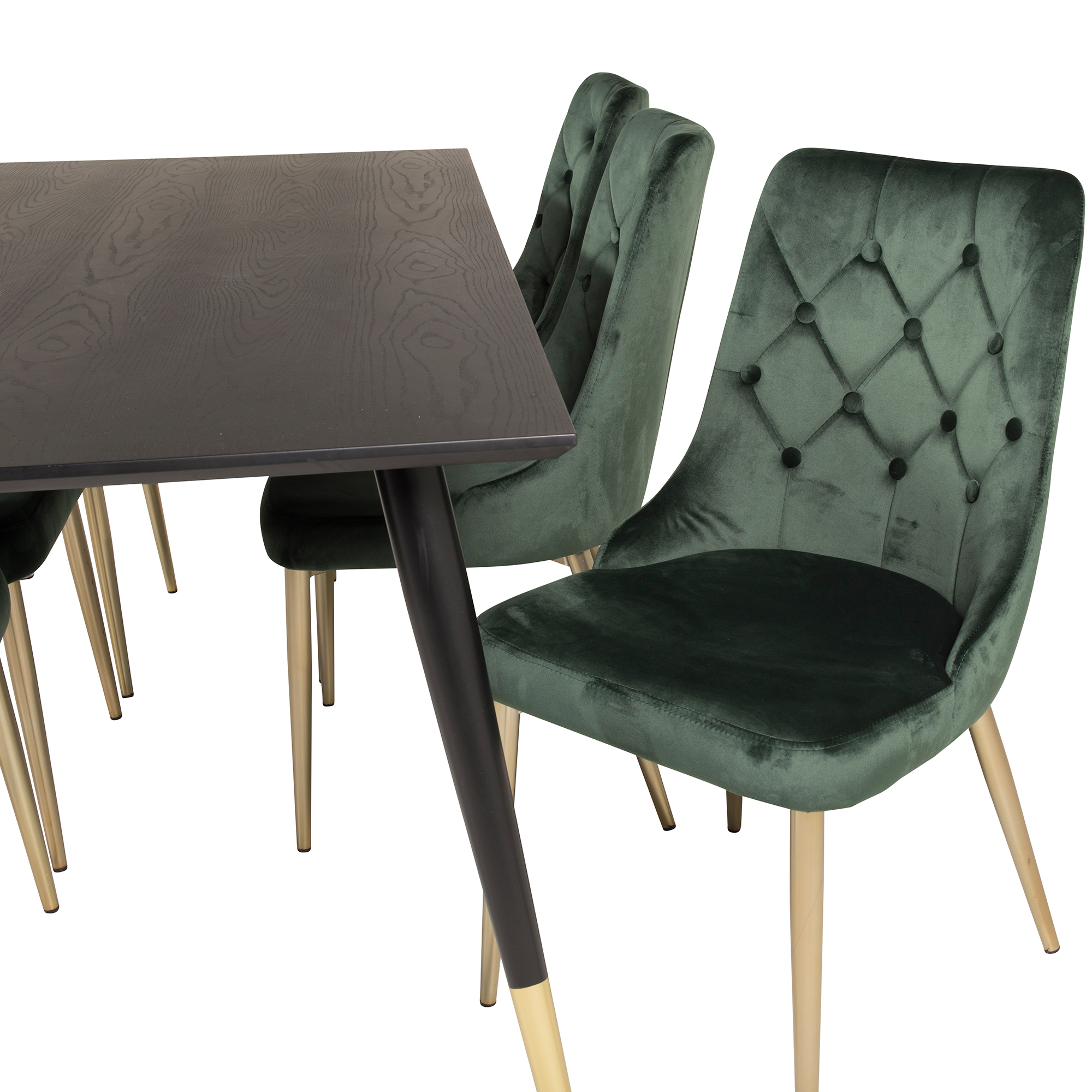 Spisegruppe Venture Home Dipp med 6 Velvet Deluxe Stoler