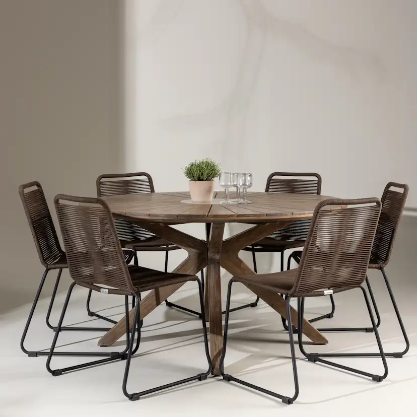 Hagegruppe Venture Home Rosario med 6 Lindos Stoler