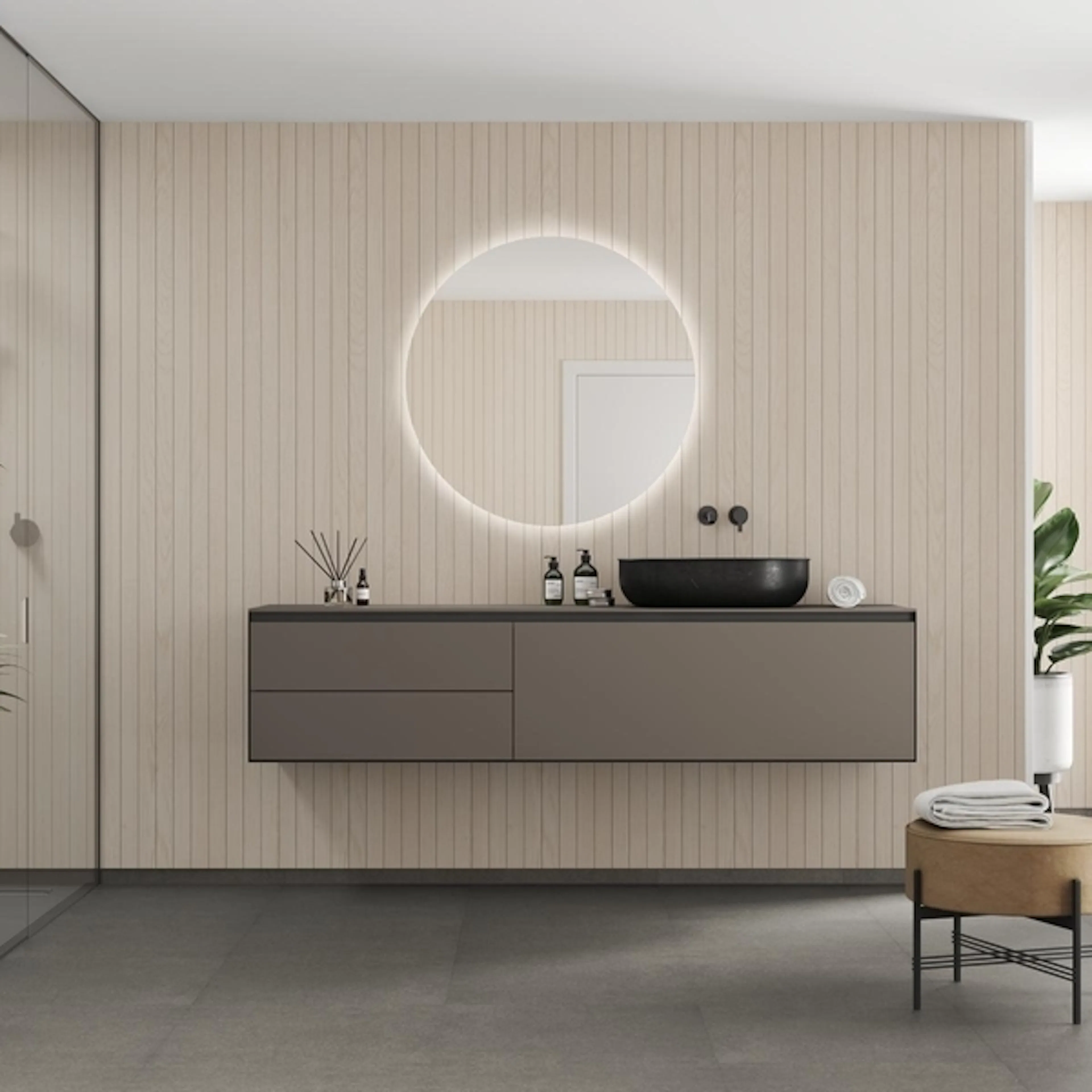 Baderomspanel Fibo 2159-M0500 Light Wood