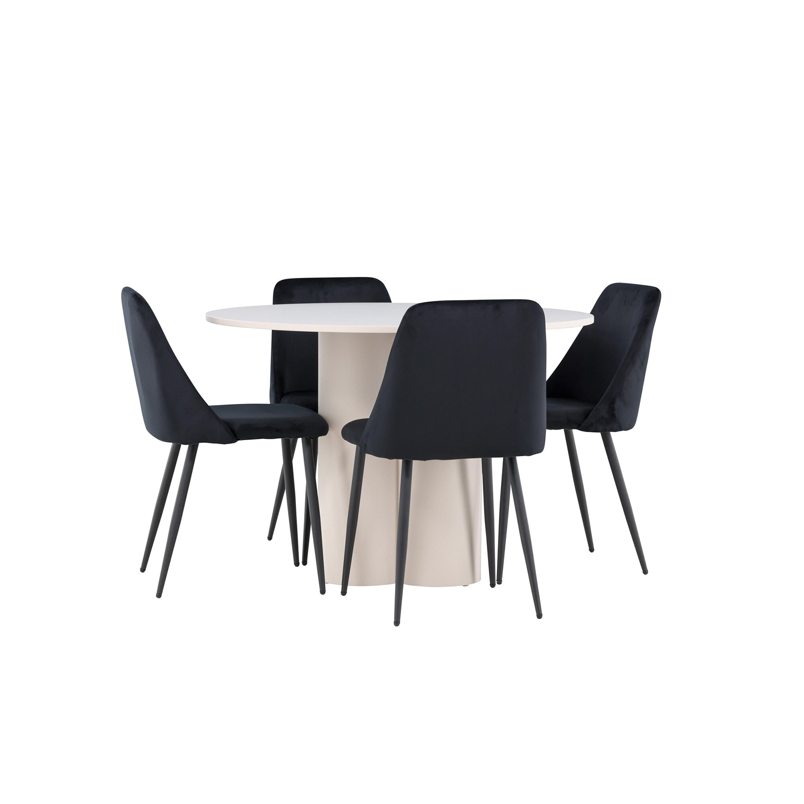 Spisegruppe Venture Home Olivia Ø110 med 4 stk Night Stoler