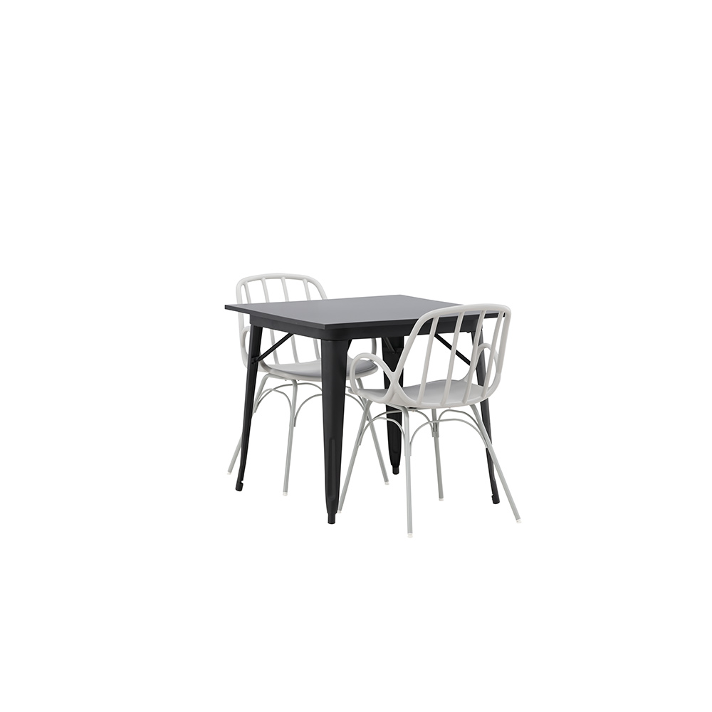 Spisegruppe Venture Home Tempe 80 cm med 2 Dyrön Stoler