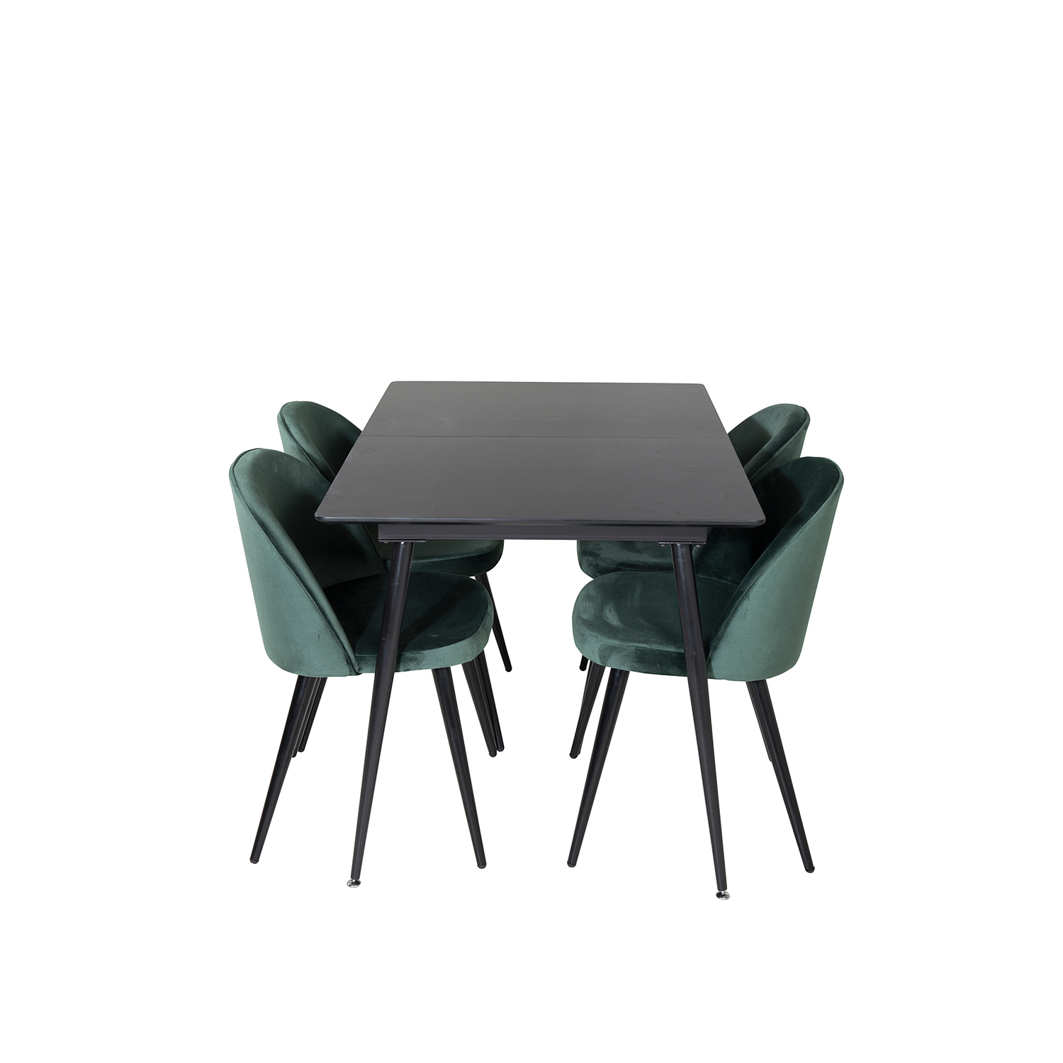 Spisegruppe Venture Home Silvia med Innleggsplate og 4 Valentina Stoler