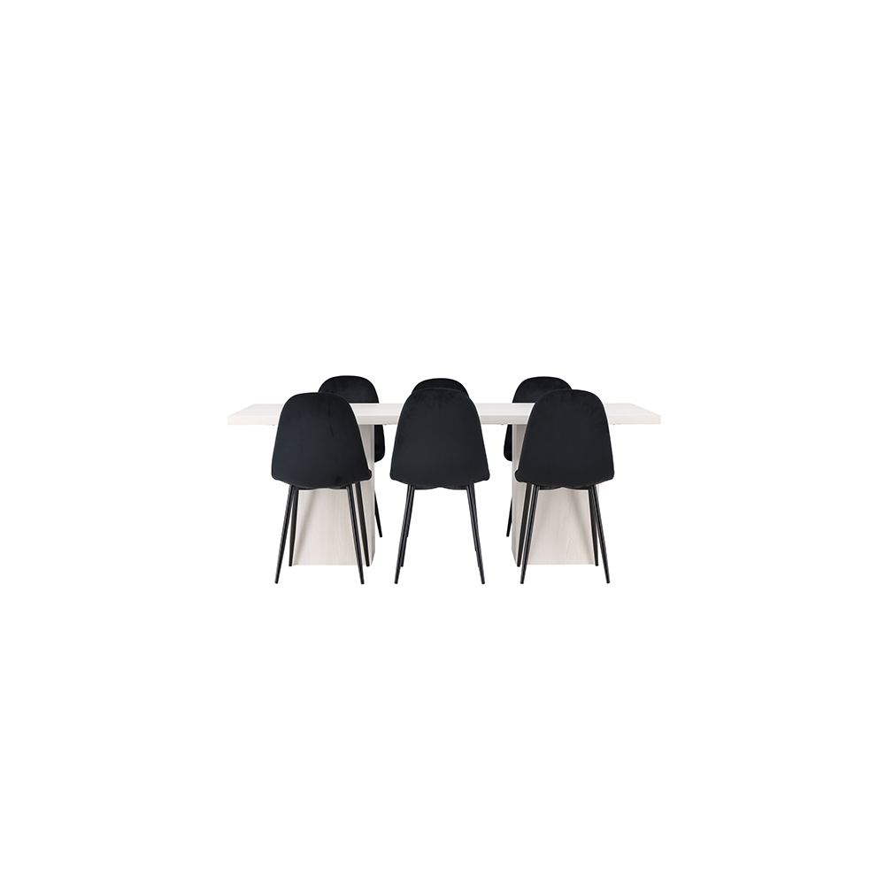 Spisegruppe Venture Home Olga med 6 stk Polar Stoler
