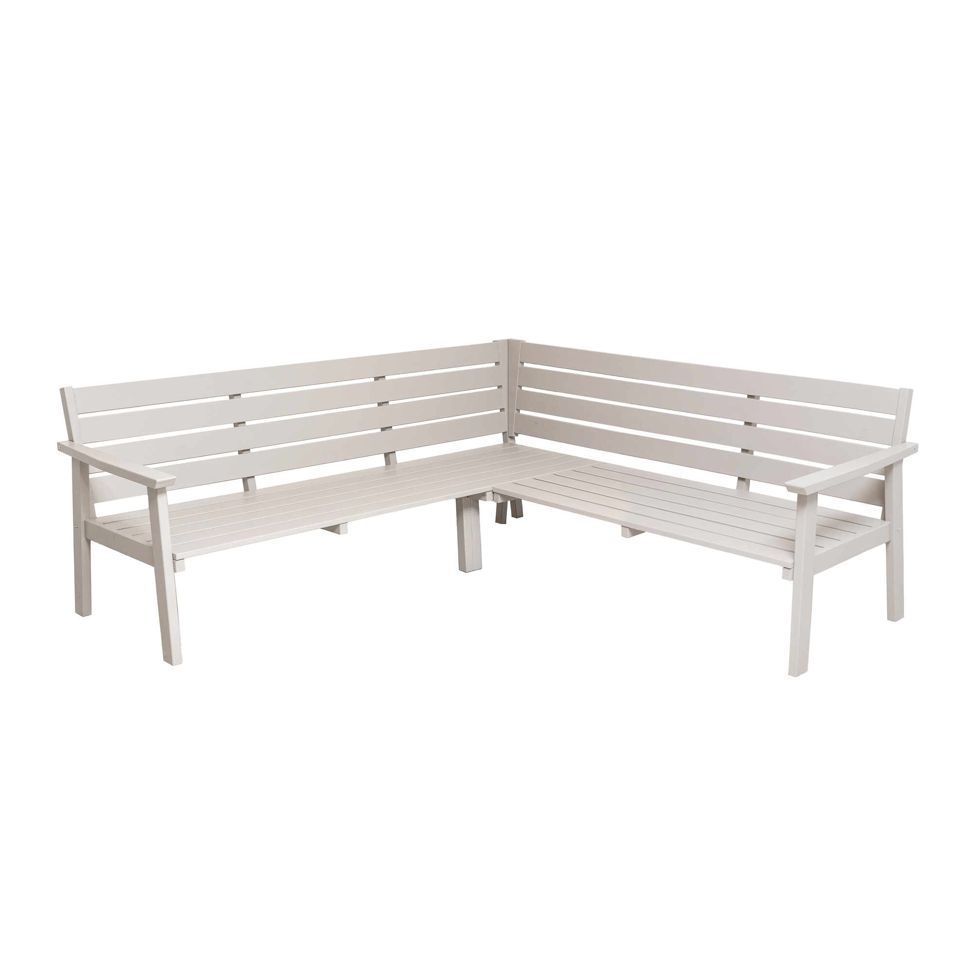 Hagesofa Eden Wood Ransvik Hjørnesofa 200 x 200 cm inkl Puter Greige