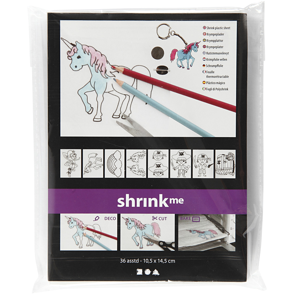 Krympeplast Creativ Company med Motiv 10,5x14,5 cm 36 ark/1 Pk