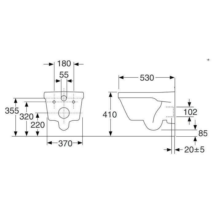Gustavsberg Hygienic Flush 5G84 Utan toalettlock