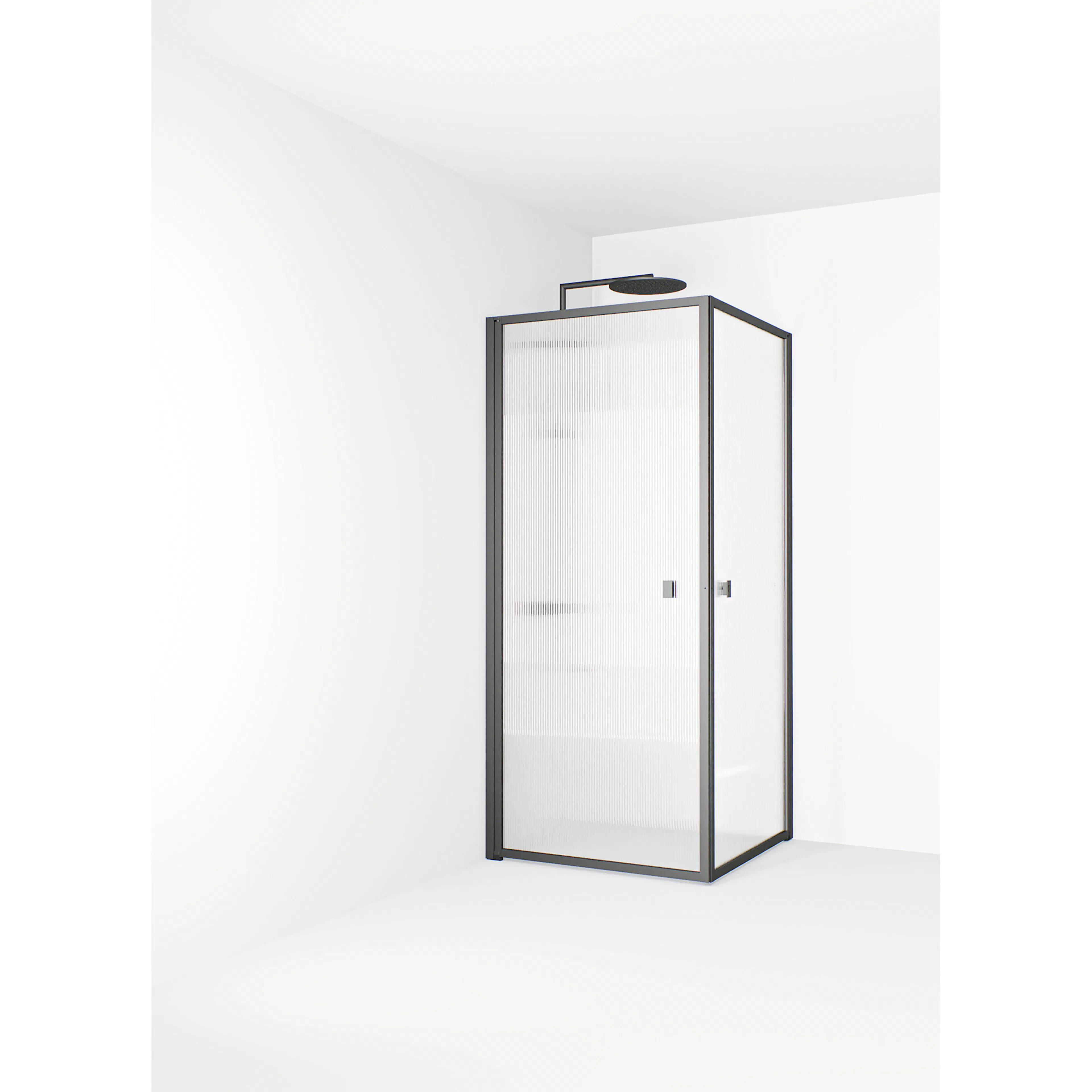 Dusjhjørne Macro Design Empire Hjørne Sort Linjeglass